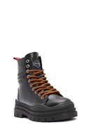 Harley Davidson Kadın Siyah Jimmy Fermuarlı Deri Postal Bot | Derimod Harley Davidson Kadın Siyah Jimmy Fermuarlı Deri Postal Bot | Derimod