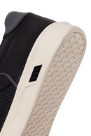 Erkek Siyah Bağcıklı Deri Sneaker | Derimod Erkek Siyah Bağcıklı Deri Sneaker | Derimod