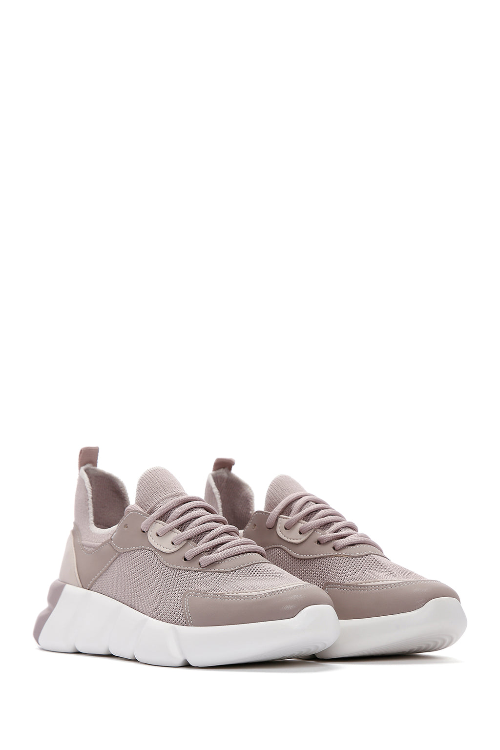 Kadın Pudra Kalın Tabanlı Sneaker