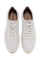 Men's Stone Color Nubuck Leather Sneaker | Derimod Men's Stone Color Nubuck Leather Sneaker | Derimod
