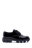 Women's Leather Patent Leather Thick Soled Oxford Shoes | Derimod Women's Leather Patent Leather Thick Soled Oxford Shoes | Derimod