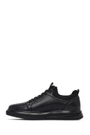 Male Black Lace-Up Leather Sneaker | Derimod Male Black Lace-Up Leather Sneaker | Derimod