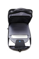 D-Pack Unisex Gray Technological Fabric Hardcase Backpack | Derimod D-Pack Unisex Gray Technological Fabric Hardcase Backpack | Derimod