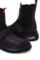 Harley Davidson Woman Gray Nefud Thick-Sole Leather Chelsea Boots | Derimod Harley Davidson Woman Gray Nefud Thick-Sole Leather Chelsea Boots | Derimod