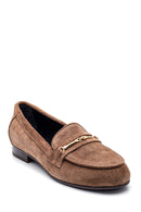 Kadın Deri Tokalı Süet Loafer | Derimod Kadın Deri Tokalı Süet Loafer | Derimod