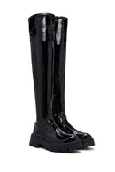 Women's Black Laptop Thick Soled Zippered Casual Boots | Derimod Women's Black Laptop Thick Soled Zippered Casual Boots | Derimod