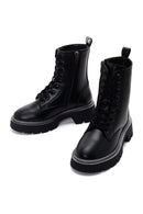 Women's Black Thick Soled Zippered Boots | Derimod Women's Black Thick Soled Zippered Boots | Derimod