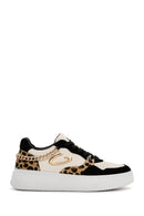 Alberto Guardiani Women's Black Chain Leather Sneaker | Derimod Alberto Guardiani Women's Black Chain Leather Sneaker | Derimod