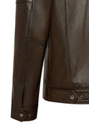 Calvin Male Mink Zip Closure Short Leather Coats | Derimod Calvin Male Mink Zip Closure Short Leather Coats | Derimod