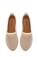 Kadın Krem Deri Espadril | Derimod Kadın Krem Deri Espadril | Derimod
