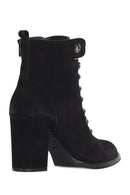 Women's Suede Lace-up Boots | Derimod Women's Suede Lace-up Boots | Derimod