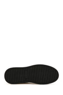 Men's White Lace-up Thick-Sole Leather Sneaker | Derimod Men's White Lace-up Thick-Sole Leather Sneaker | Derimod