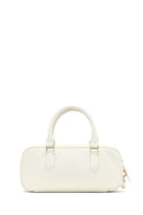 Women's White Long Strap Patterned Shoulder Bag | Derimod Women's White Long Strap Patterned Shoulder Bag | Derimod