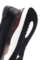 Men's Black Lace-up Thick-Sole Leather Casual Sneaker | Derimod Men's Black Lace-up Thick-Sole Leather Casual Sneaker | Derimod