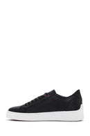 Erkek Siyah Bağcıklı Deri Sneaker | Derimod Erkek Siyah Bağcıklı Deri Sneaker | Derimod