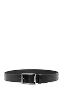Men's Black Leather Belt | Derimod Men's Black Leather Belt | Derimod