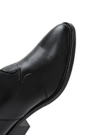 Women's Black Heeled Cowboy Boots | Derimod Women's Black Heeled Cowboy Boots | Derimod