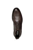 Geox Men's Brown Walk Pleasure Lace-Up Leather Combat Boots | Derimod Geox Men's Brown Walk Pleasure Lace-Up Leather Combat Boots | Derimod