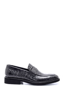 Men's Leather Crocodile Pattern Classic Loafer | Derimod Men's Leather Crocodile Pattern Classic Loafer | Derimod