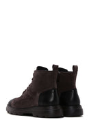 Men's Brown Suede Leather Casual Boots | Derimod Men's Brown Suede Leather Casual Boots | Derimod