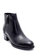 Women's Leather Zipper Detailed Heeled Boots | Derimod Women's Leather Zipper Detailed Heeled Boots | Derimod
