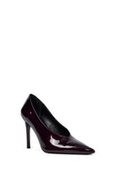 Kadın Bordo İnce Topuklu Rugan Deri Stiletto | Derimod Kadın Bordo İnce Topuklu Rugan Deri Stiletto | Derimod