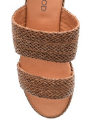 Women's Wedge Heeled Straw Slippers | Derimod Women's Wedge Heeled Straw Slippers | Derimod