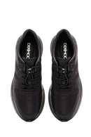 Erkek Siyah Bağcıklı Deri Sneaker | Derimod Erkek Siyah Bağcıklı Deri Sneaker | Derimod