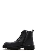 Men's Black Leather Zippered Boots | Derimod Men's Black Leather Zippered Boots | Derimod