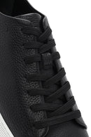 Erkek Siyah Bağcıklı Deri Sneaker | Derimod Erkek Siyah Bağcıklı Deri Sneaker | Derimod