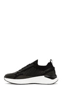 Derimod Zero Men's Black Lace-Up Thick Soled Fabric Sneaker | Derimod Derimod Zero Men's Black Lace-Up Thick Soled Fabric Sneaker | Derimod