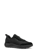 Geox Men's Black U Xtors D -Mesh + Suede Lace-Up Leather Sneakers | Derimod Geox Men's Black U Xtors D -Mesh + Suede Lace-Up Leather Sneakers | Derimod