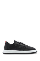 Erkek Siyah Bağcıklı Deri Sneaker | Derimod Erkek Siyah Bağcıklı Deri Sneaker | Derimod