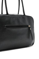 Kadın Siyah Uzun Askılı Desenli Kol Çantası | Derimod Kadın Siyah Uzun Askılı Desenli Kol Çantası | Derimod