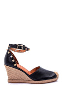 Women's Studded Wedge Heeled Espadrille Shoes | Derimod Women's Studded Wedge Heeled Espadrille Shoes | Derimod