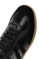 Kadın Siyah Bağcıklı Deri Sneaker | Derimod Kadın Siyah Bağcıklı Deri Sneaker | Derimod