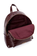 Kadın Bordo Desenli Sırt Çantası | Derimod Kadın Bordo Desenli Sırt Çantası | Derimod