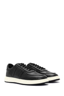 Erkek Siyah Bağcıklı Deri Sneaker | Derimod Erkek Siyah Bağcıklı Deri Sneaker | Derimod