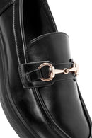 Women's Black Buckle Detailed Masculine Loafer | Derimod Women's Black Buckle Detailed Masculine Loafer | Derimod