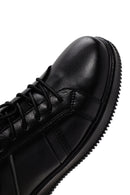 Men's Black Lace-up Leather Sneaker | Derimod Men's Black Lace-up Leather Sneaker | Derimod