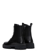 Women's Black Zippered Leather Boots | Derimod Women's Black Zippered Leather Boots | Derimod