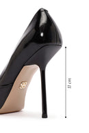 Kadın Siyah İnce Topuklu Deri Stiletto | Derimod Kadın Siyah İnce Topuklu Deri Stiletto | Derimod