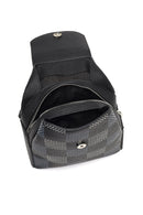 Women's Black Printed Backpack | Derimod Women's Black Printed Backpack | Derimod
