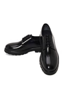 Male Black Lace-Up Thick-Soled Leather Casual Shoes | Derimod Male Black Lace-Up Thick-Soled Leather Casual Shoes | Derimod