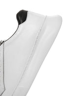 Men's White Lace-Up Leather Sneaker | Derimod Men's White Lace-Up Leather Sneaker | Derimod