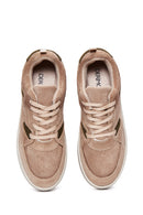 Kadın Bej Süet Deri Sneaker | Derimod Kadın Bej Süet Deri Sneaker | Derimod
