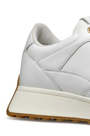 Geox Women's White D Amabel A - Nappa Laced Leather Sneaker | Derimod Geox Women's White D Amabel A - Nappa Laced Leather Sneaker | Derimod