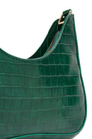 Kadın Yeşil Uzun Askılı Kroko Desenli Kol Çantası | Derimod