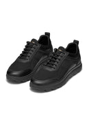 Geox Men's Black Spherica Lace-up Leather Sneaker | Derimod Geox Men's Black Spherica Lace-up Leather Sneaker | Derimod