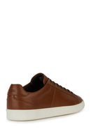 Geox Men's Brown Regio Lace-up Leather Sneaker | Derimod Geox Men's Brown Regio Lace-up Leather Sneaker | Derimod